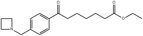 7-[4-(アゼチジノメチル)フェニル]-7-オキソヘプタン酸エチル 化学構造式