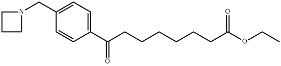 ETHYL 8-[4-(AZETIDINOMETHYL)PHENYL]-8-OXOOCTANOATE Structure