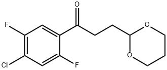 4'-CHLORO-2',5'-DIFLUORO-3-(1,3-DIOXAN-2-YL)-PROPIOPHENONE,898757-38-5,结构式