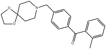 4'-[8-(1,4-DIOXA-8-AZASPIRO[4.5]DECYL)METHYL]-2-METHYL BENZOPHENONE 化学構造式