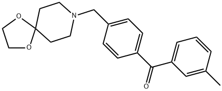 4'-[8-(1,4-DIOXA-8-AZASPIRO[4.5]DECYL)METHYL]-3-METHYL BENZOPHENONE 化学構造式