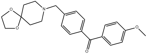 4'-[8-(1,4-DIOXA-8-AZASPIRO[4.5]DECYL)METHYL]-4-METHOXY BENZOPHENONE Structure