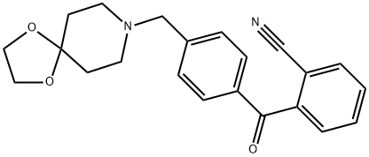 2-CYANO-4'-[8-(1,4-DIOXA-8-AZASPIRO[4.5]DECYL)METHYL]BENZOPHENONE Structure