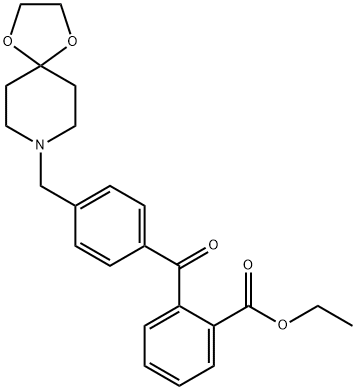 2-CARBOETHOXY-4'-[8-(1,4-DIOXA-8-AZASPIRO[4.5]DECYL)METHYL]BENZOPHENONE