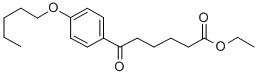 6-オキソ-6-(4-ペンチルオキシフェニル)ヘキサン酸エチル 化学構造式