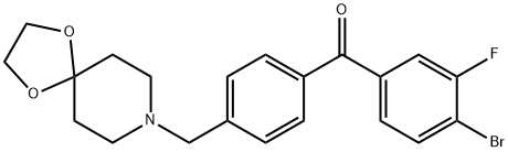 4-BROMO-4'-[8-(1,4-DIOXA-8-AZASPIRO[4.5]DECYL)METHYL]-3-FLUOROBENZOPHENONE