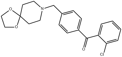 (4-((1,4-二噁烷-8-氮杂螺环并[4.5]癸烷-8-基)甲基)苯基)(2-氯苯基)甲酮 结构式