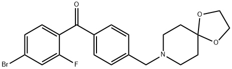 4-BROMO-4'-[8-(1,4-DIOXA-8-AZASPIRO[4.5]DECYL)METHYL]-2-FLUOROBENZOPHENONE