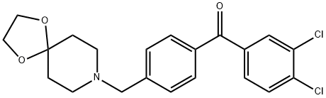 3,4-DICHLORO-4'-[8-(1,4-DIOXA-8-AZASPIRO[4.5]DECYL)METHYL]BENZOPHENONE Structure
