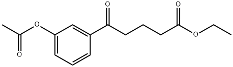 5-(3-アセトキシフェニル)-5-オキソ吉草酸エチル 化学構造式