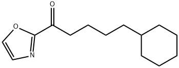 2-(5-シクロヘキシルバレリル)オキサゾール 化学構造式