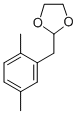 2,5-ジメチル-1-(1,3-ジオキソラン-2-イルメチル)ベンゼン 化学構造式