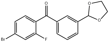 4-BROMO-3'-(1,3-DIOXOLAN-2-YL)-2-FLUOROBENZOPHENONE Struktur