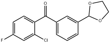 2-CHLORO-3'-(1,3-DIOXOLAN-2-YL)-4-FLUOROBENZOPHENONE Structure