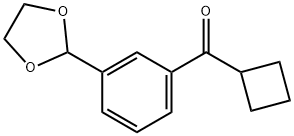 CYCLOBUTYL 3-(1,3-DIOXOLAN-2-YL)PHENYL KETONE Structure
