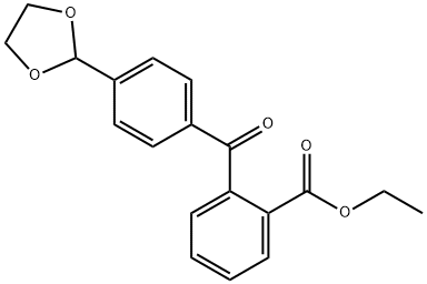 2-CARBOETHOXY-4'-(1,3-DIOXOLAN-2-YL)BENZOPHENONE 化学構造式