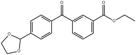 3-CARBOETHOXY-4'-(1,3-DIOXOLAN-2-YL)BENZOPHENONE Structure