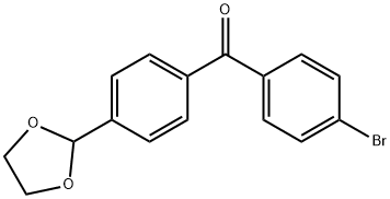 4-ブロモ-4'-(1,3-ジオキソラン-2-イル)ベンゾフェノン 化学構造式