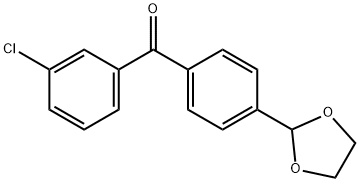 3-CHLORO-4'-(1,3-DIOXOLAN-2-YL)BENZOPHENONE Structure