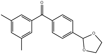 3,5-DIMETHYL-4'-(1,3-DIOXOLAN-2-YL)BENZOPHENONE Structure