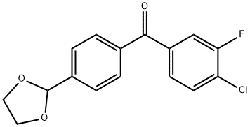4-CHLORO-4'-(1,3-DIOXOLAN-2-YL)-3-FLUOROBENZOPHENONE Structure