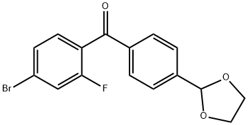 4-BROMO-4'-(1,3-DIOXOLAN-2-YL)-2-FLUOROBENZOPHENONE,898760-58-2,结构式