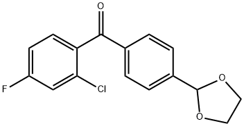 2-CHLORO-4'-(1,3-DIOXOLAN-2-YL)-4-FLUOROBENZOPHENONE Structure