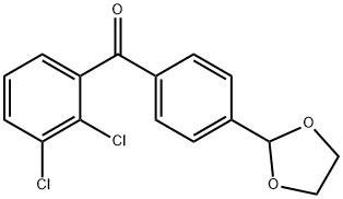2,3-DICHLORO-4'-(1,3-DIOXOLAN-2-YL)BENZOPHENONE Structure