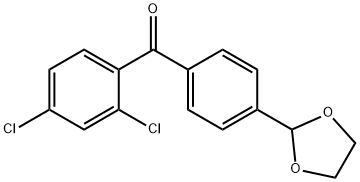 2,4-DICHLORO-4'-(1,3-DIOXOLAN-2-YL)BENZOPHENONE Structure
