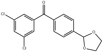 3,5-DICHLORO-4'-(1,3-DIOXOLAN-2-YL)BENZOPHENONE Structure