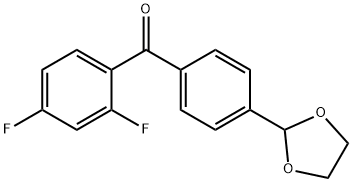 2,4-DIFLUORO-4'-(1,3-DIOXOLAN-2-YL)BENZOPHENONE Structure