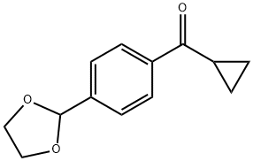 CYCLOPROPYL 4-(1,3-DIOXOLAN-2-YL)PHENYL KETONE Structure