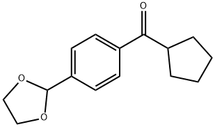 CYCLOPENTYL 4-(1,3-DIOXOLAN-2-YL)PHENYL KETONE 结构式