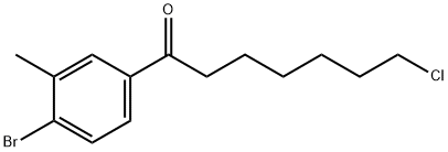 1-(4-BROMO-3-METHYLPHENYL)-7-CHLORO-1-OXOHEPTANE Struktur