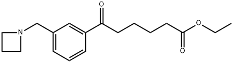 ETHYL 6-[3-(AZETIDINOMETHYL)PHENYL]-6-OXOHEXANOATE Structure