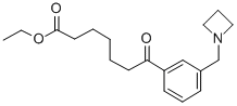 ETHYL 7-[3-(AZETIDINOMETHYL)PHENYL]-7-OXOHEPTANOATE Structure