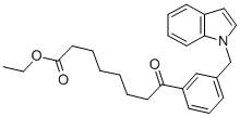 ETHYL 8-[3-(INDOLYLMETHYL)PHENYL]-8-OXOOCTANOATE Structure