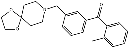 3'-[8-(1,4-DIOXA-8-AZASPIRO[4.5]DECYL)METHYL]-2-METHYL BENZOPHENONE 化学構造式