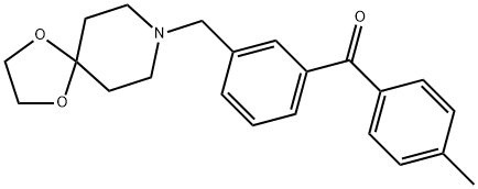 3-[8-(1,4-DIOXA-8-AZASPIRO[4.5]DECYL)METHYL]-4'-METHYL BENZOPHENONE 化学構造式