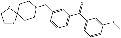 3-[8-(1,4-DIOXA-8-AZASPIRO[4.5]DECYL)METHYL]-3'-METHOXY BENZOPHENONE 化学構造式