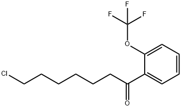 7-クロロ-1-(2-トリフルオロメトキシフェニル)-1-オキソヘプタン 化学構造式