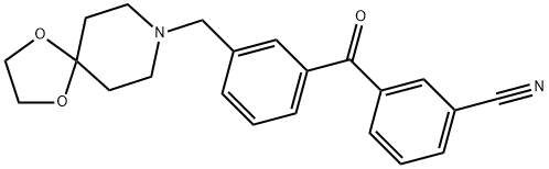 3-CYANO-3'-[8-(1,4-DIOXA-8-AZASPIRO[4.5]DECYL)METHYL]BENZOPHENONE Structure