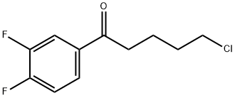 5-CHLORO-1-(3,4-DIFLUOROPHENYL)-1-OXOPENTANE Struktur