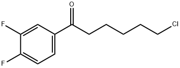 6-CHLORO-1-(3,4-DIFLUOROPHENYL)-1-OXOHEXANE Structure