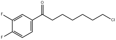 7-CHLORO-1-(3,4-DIFLUOROPHENYL)-1-OXOHEPTANE,898761-57-4,结构式