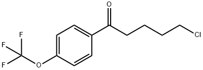 5-CHLORO-1-OXO-1-(4-TRIFLUOROMETHOXYPHENYL)PENTANE Struktur