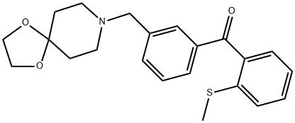 3'-[8-(1,4-DIOXA-8-AZASPIRO[4.5]DECYL)METHYL]-2-THIOMETHYL BENZOPHENONE 化学構造式