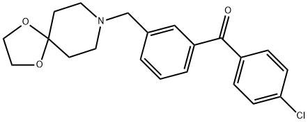 4'-CHLORO-3-[8-(1,4-DIOXA-8-AZASPIRO[4.5]DECYL)METHYL]BENOZPHENONE 化学構造式