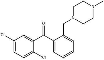 2,5-DICHLORO-2'-(4-METHYLPIPERAZINOMETHYL) BENZOPHENONE Structure
