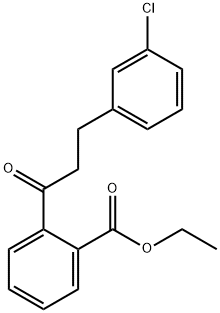 3-(3-クロロフェニル)-2'-カルボエトキシプロピオフェノン 化学構造式